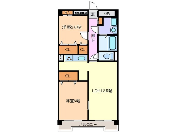 尾張星の宮駅 徒歩5分 4階の物件間取画像